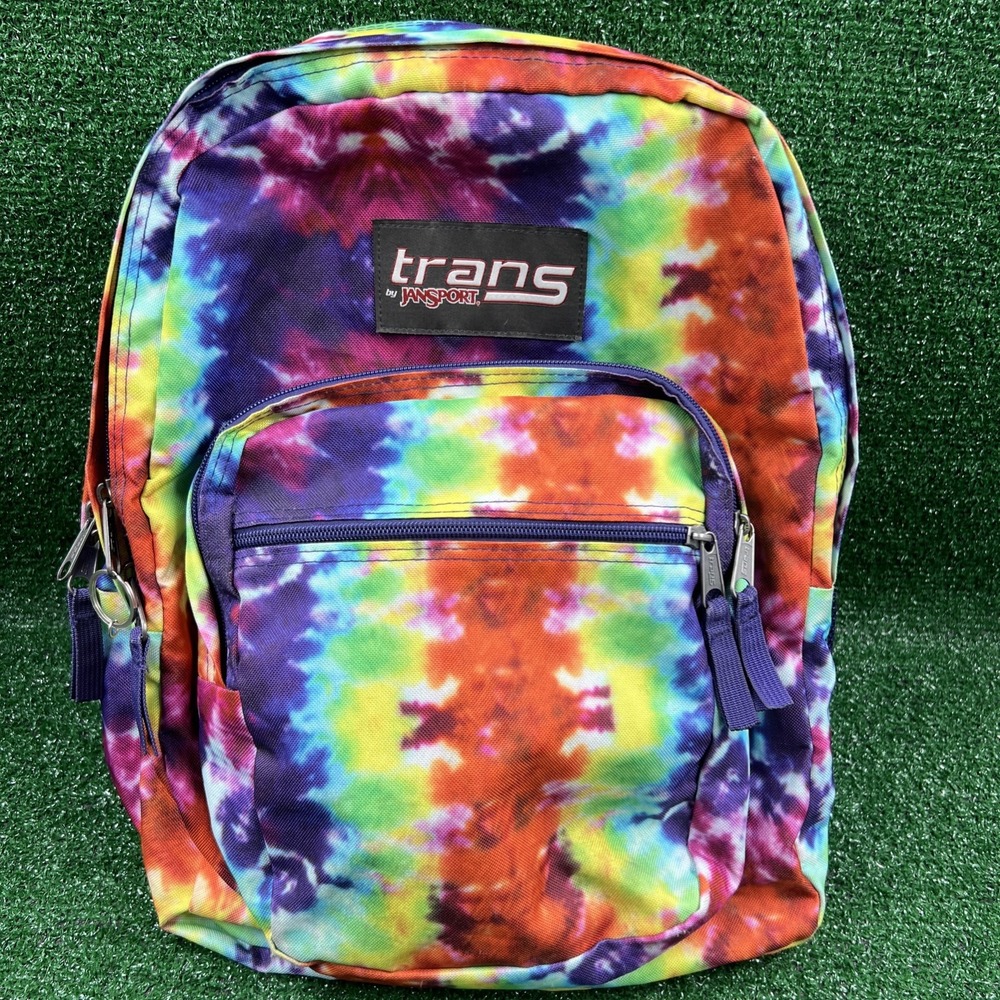 Jansport Tie Dye Backpack Bookbag‎ Rainbow Tie-Dye Travel Bag TM60